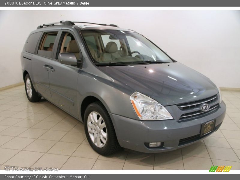 Olive Gray Metallic / Beige 2008 Kia Sedona EX