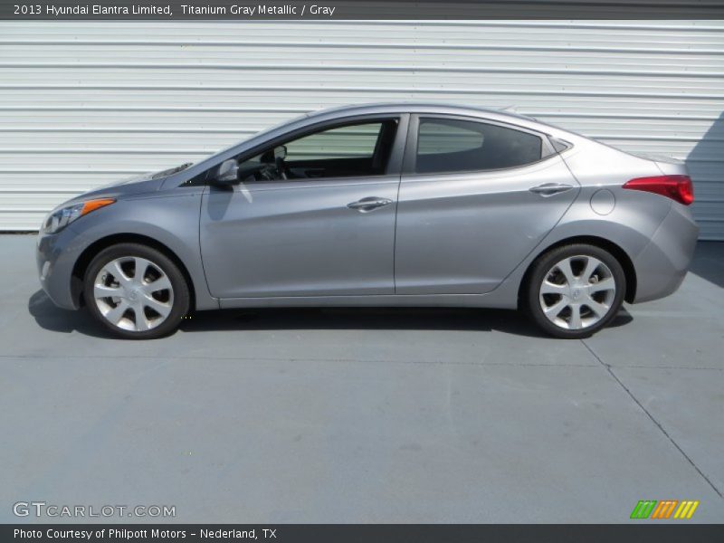 Titanium Gray Metallic / Gray 2013 Hyundai Elantra Limited