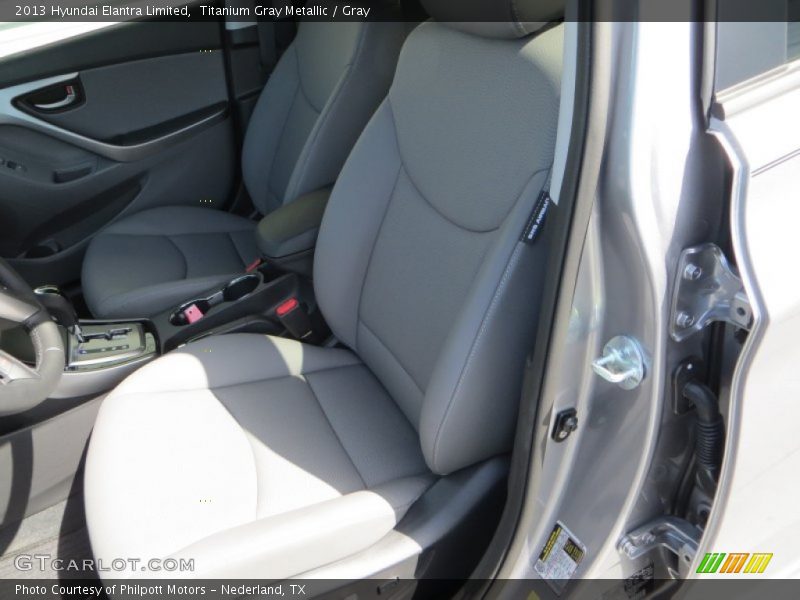 Titanium Gray Metallic / Gray 2013 Hyundai Elantra Limited