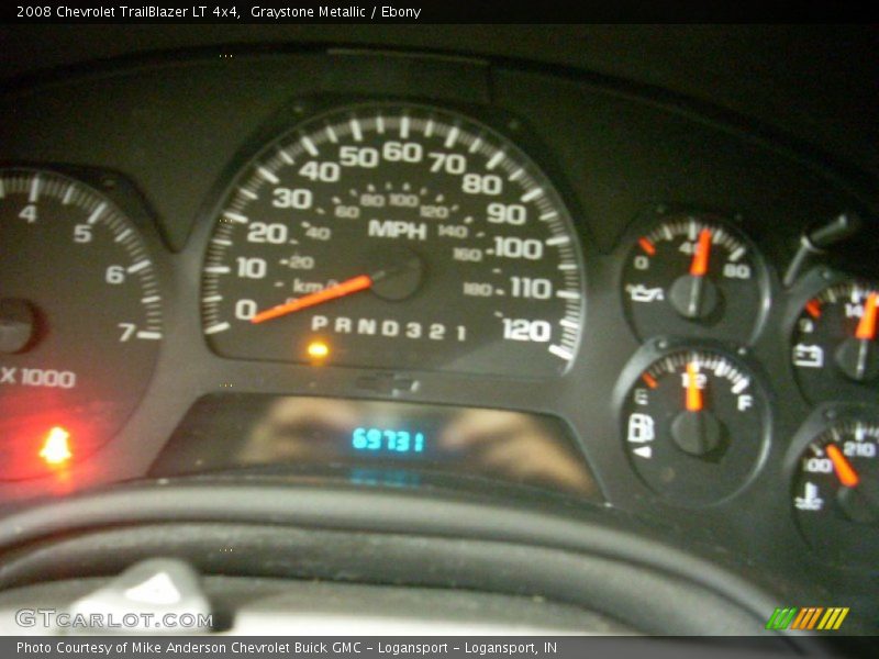 Graystone Metallic / Ebony 2008 Chevrolet TrailBlazer LT 4x4