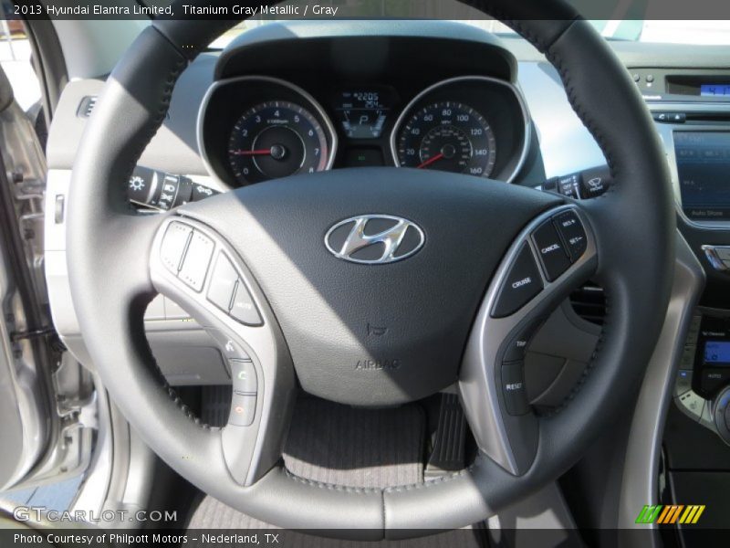 Titanium Gray Metallic / Gray 2013 Hyundai Elantra Limited