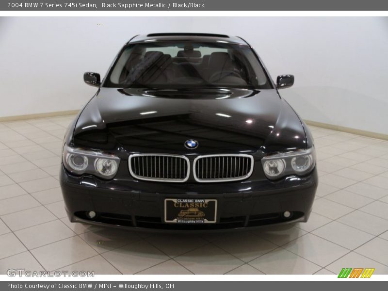 Black Sapphire Metallic / Black/Black 2004 BMW 7 Series 745i Sedan