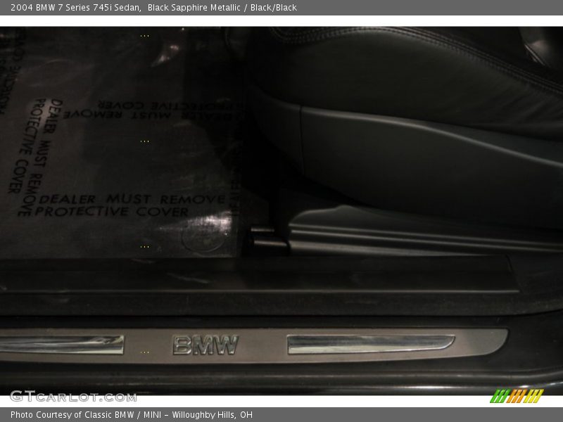 Black Sapphire Metallic / Black/Black 2004 BMW 7 Series 745i Sedan