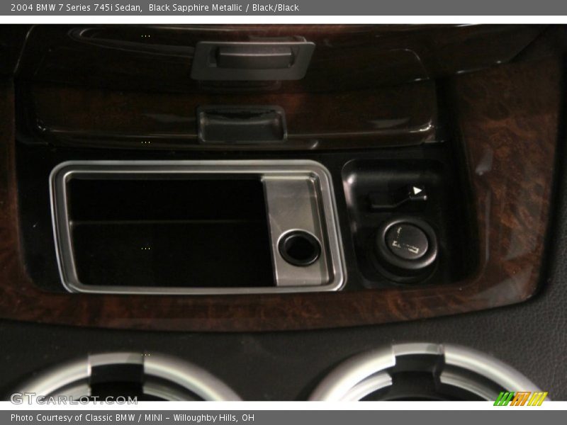 Black Sapphire Metallic / Black/Black 2004 BMW 7 Series 745i Sedan