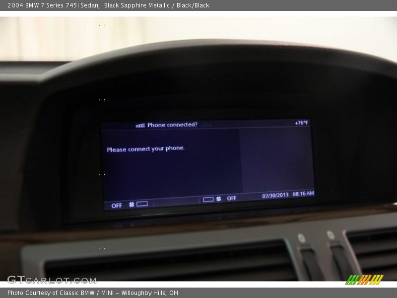 Black Sapphire Metallic / Black/Black 2004 BMW 7 Series 745i Sedan