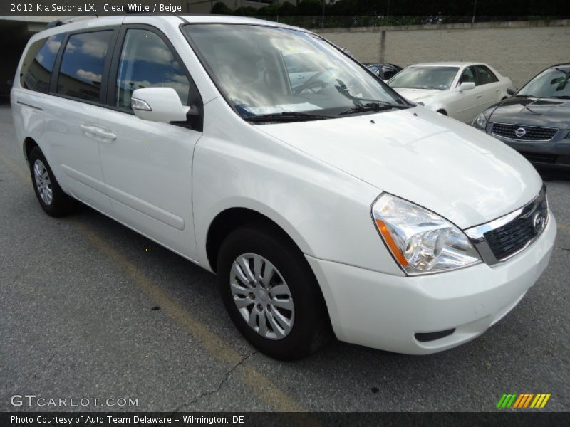 Clear White / Beige 2012 Kia Sedona LX