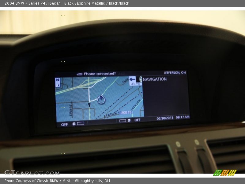 Black Sapphire Metallic / Black/Black 2004 BMW 7 Series 745i Sedan