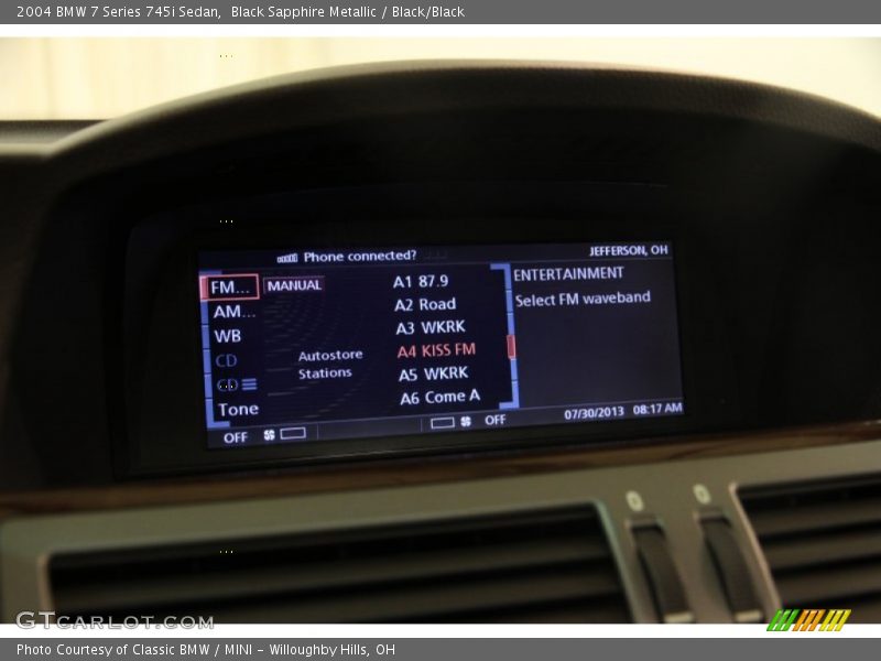 Black Sapphire Metallic / Black/Black 2004 BMW 7 Series 745i Sedan