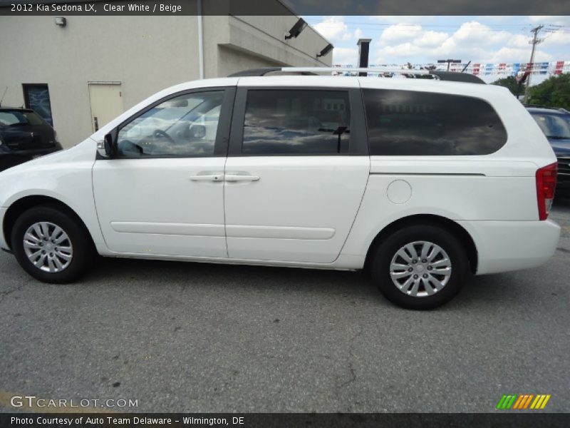 Clear White / Beige 2012 Kia Sedona LX