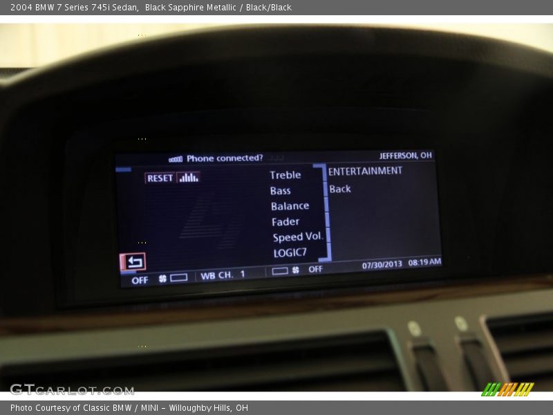 Black Sapphire Metallic / Black/Black 2004 BMW 7 Series 745i Sedan