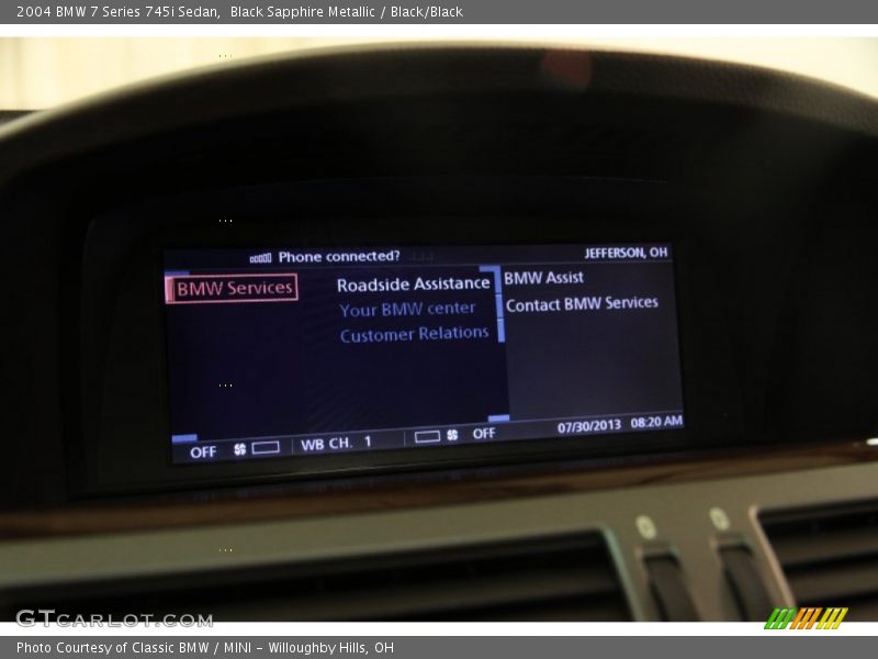 Black Sapphire Metallic / Black/Black 2004 BMW 7 Series 745i Sedan