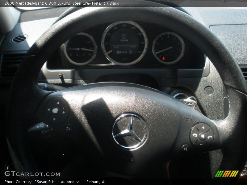 Steel Grey Metallic / Black 2008 Mercedes-Benz C 300 Luxury