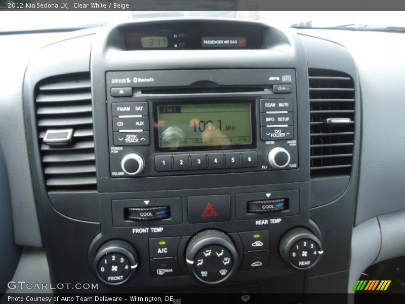 Clear White / Beige 2012 Kia Sedona LX