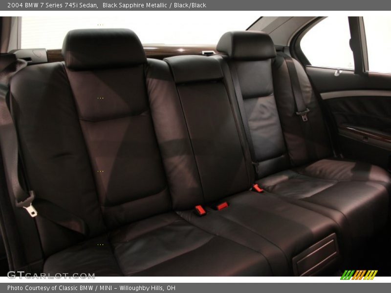 Black Sapphire Metallic / Black/Black 2004 BMW 7 Series 745i Sedan