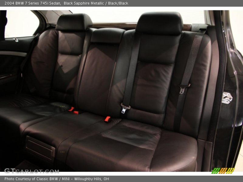 Black Sapphire Metallic / Black/Black 2004 BMW 7 Series 745i Sedan
