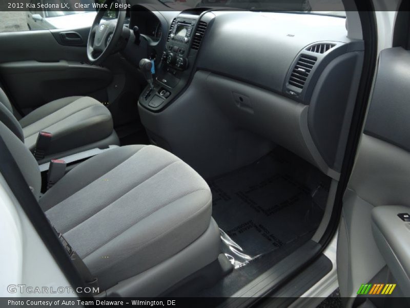 Clear White / Beige 2012 Kia Sedona LX