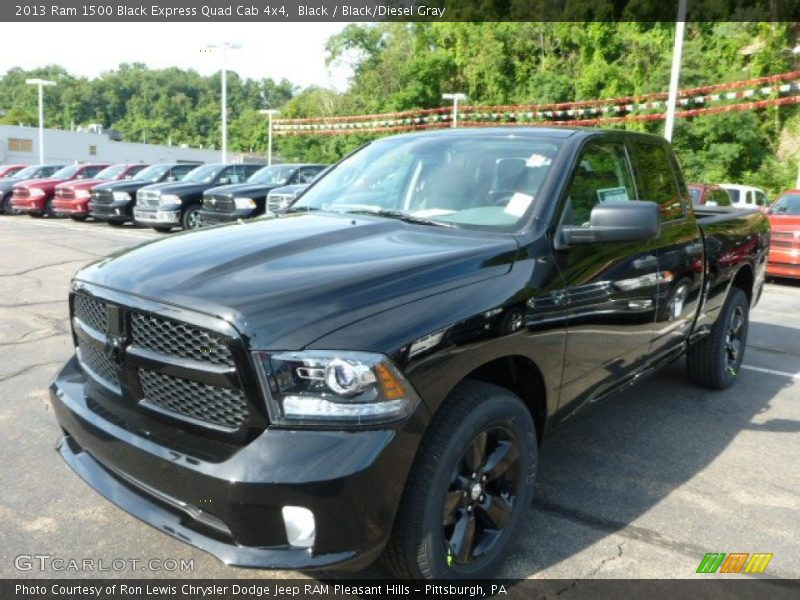 Front 3/4 View of 2013 1500 Black Express Quad Cab 4x4