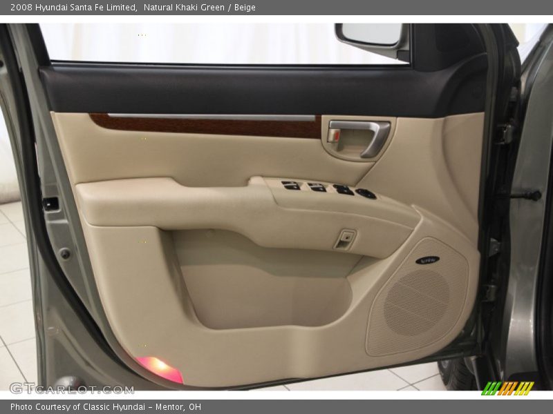 Natural Khaki Green / Beige 2008 Hyundai Santa Fe Limited