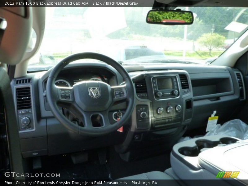 Dashboard of 2013 1500 Black Express Quad Cab 4x4