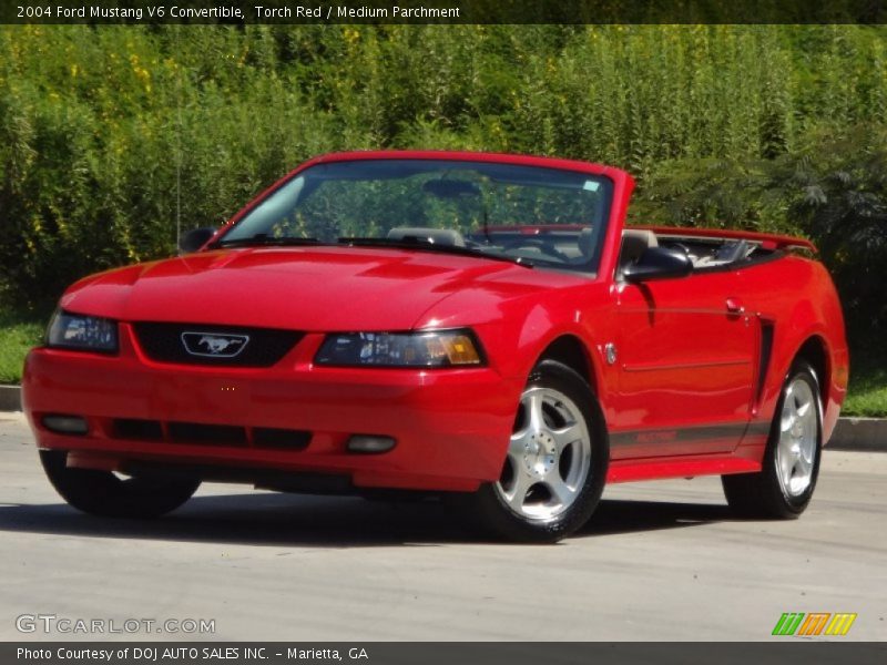 Torch Red / Medium Parchment 2004 Ford Mustang V6 Convertible