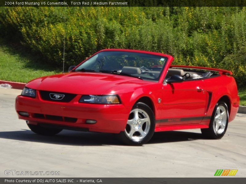Torch Red / Medium Parchment 2004 Ford Mustang V6 Convertible
