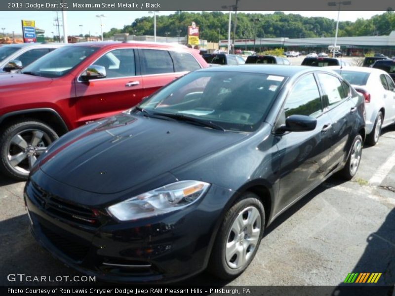 Maximum Steel Metallic / Black 2013 Dodge Dart SE