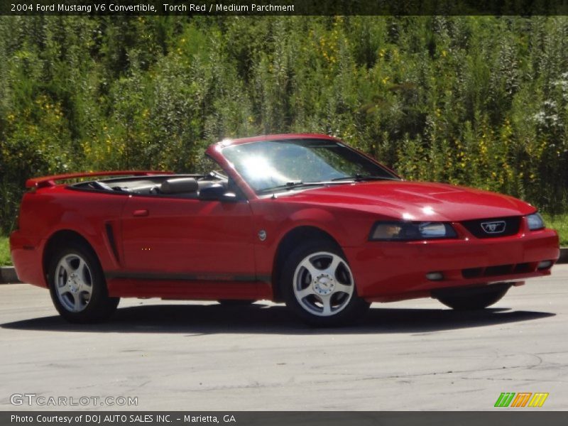 Torch Red / Medium Parchment 2004 Ford Mustang V6 Convertible