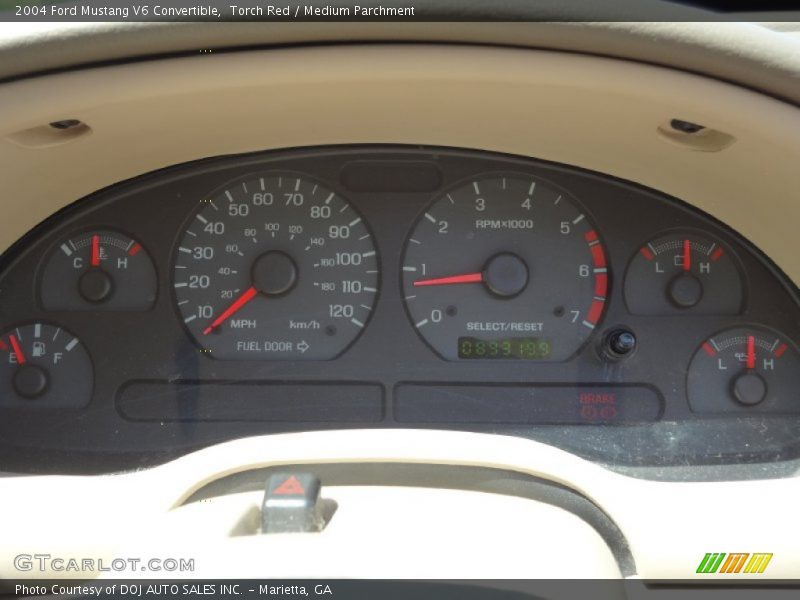 Torch Red / Medium Parchment 2004 Ford Mustang V6 Convertible