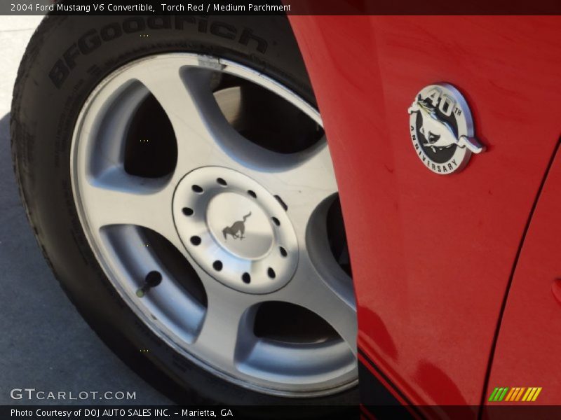 Torch Red / Medium Parchment 2004 Ford Mustang V6 Convertible