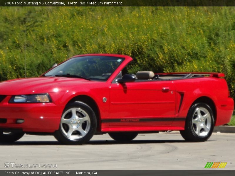 Torch Red / Medium Parchment 2004 Ford Mustang V6 Convertible