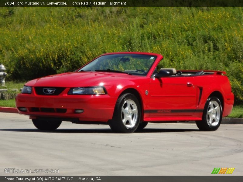 Torch Red / Medium Parchment 2004 Ford Mustang V6 Convertible