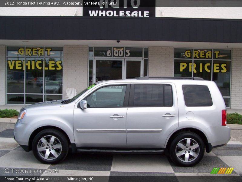 Alabaster Silver Metallic / Gray 2012 Honda Pilot Touring 4WD