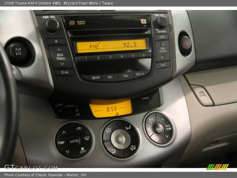 Blizzard Pearl White / Taupe 2008 Toyota RAV4 Limited 4WD