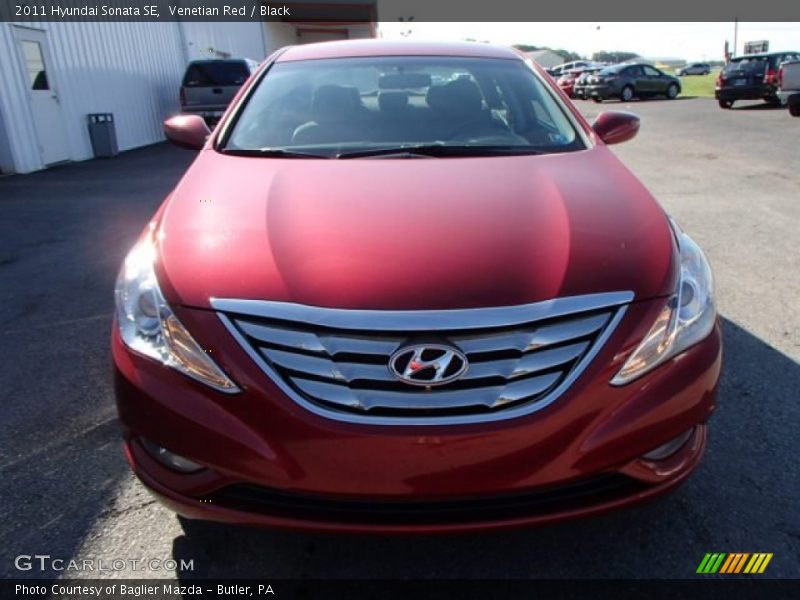 Venetian Red / Black 2011 Hyundai Sonata SE