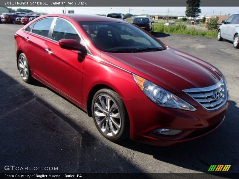 Venetian Red / Black 2011 Hyundai Sonata SE