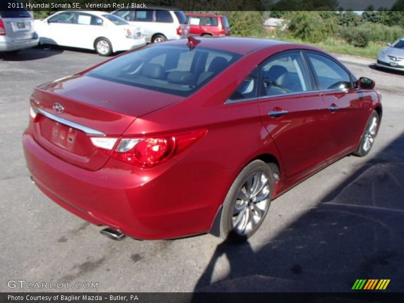 Venetian Red / Black 2011 Hyundai Sonata SE