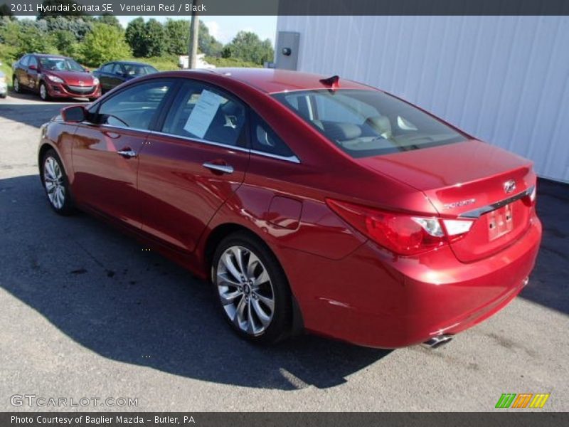 Venetian Red / Black 2011 Hyundai Sonata SE