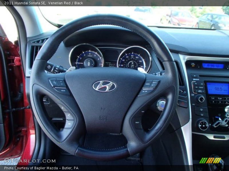 Venetian Red / Black 2011 Hyundai Sonata SE