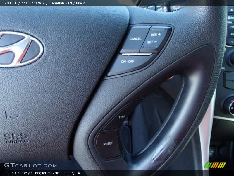 Venetian Red / Black 2011 Hyundai Sonata SE
