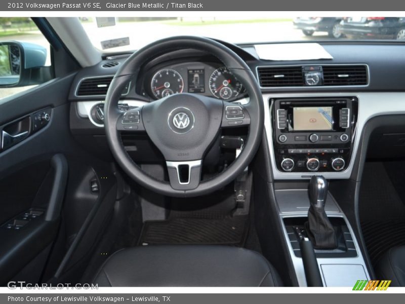 Glacier Blue Metallic / Titan Black 2012 Volkswagen Passat V6 SE