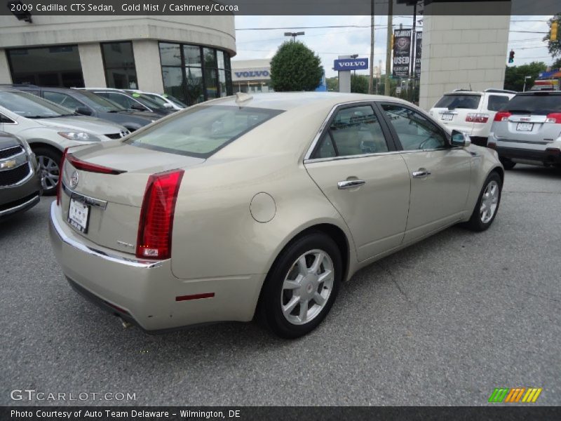 Gold Mist / Cashmere/Cocoa 2009 Cadillac CTS Sedan
