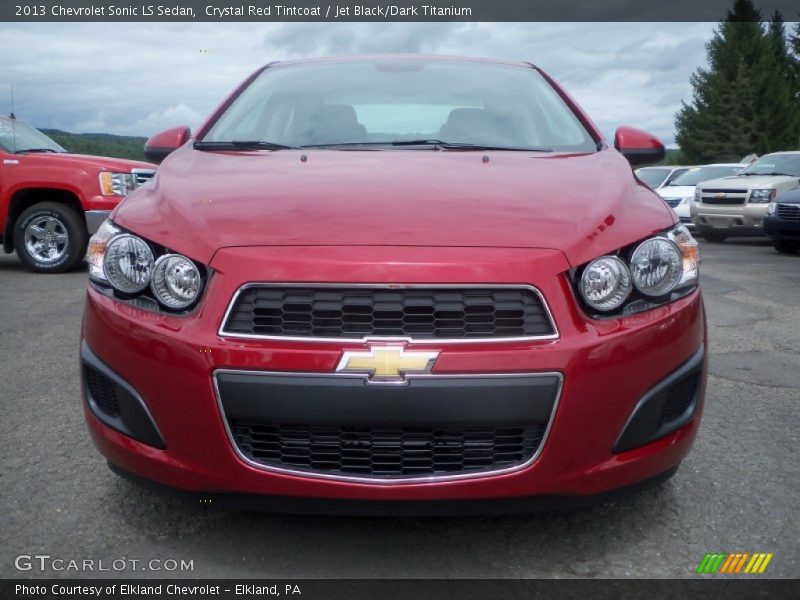 Crystal Red Tintcoat / Jet Black/Dark Titanium 2013 Chevrolet Sonic LS Sedan