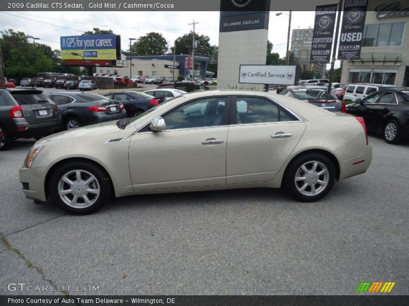 Gold Mist / Cashmere/Cocoa 2009 Cadillac CTS Sedan