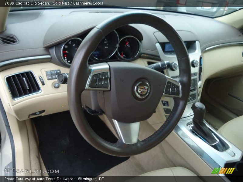 Gold Mist / Cashmere/Cocoa 2009 Cadillac CTS Sedan