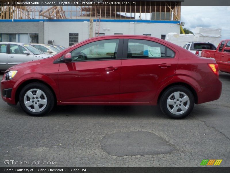 Crystal Red Tintcoat / Jet Black/Dark Titanium 2013 Chevrolet Sonic LS Sedan