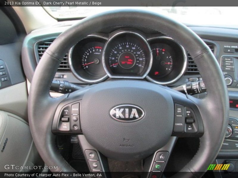 Dark Cherry Pearl Metallic / Beige 2013 Kia Optima EX