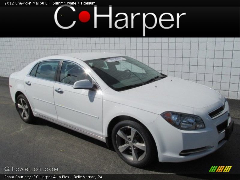 Summit White / Titanium 2012 Chevrolet Malibu LT