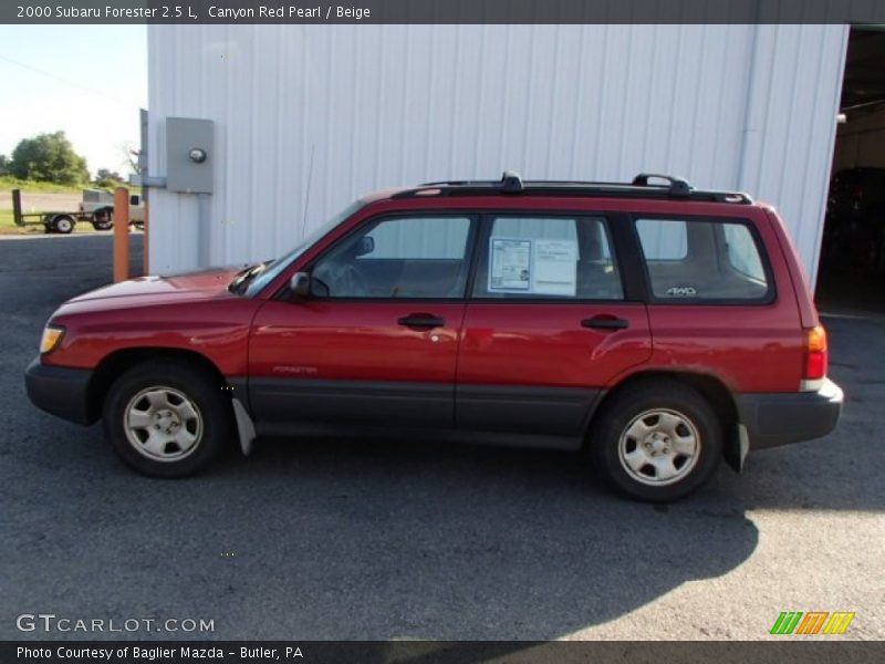 Canyon Red Pearl / Beige 2000 Subaru Forester 2.5 L