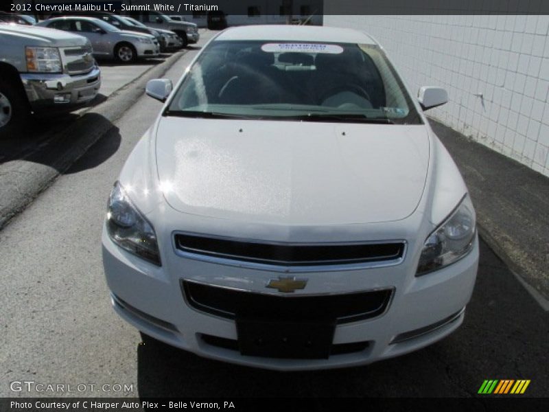 Summit White / Titanium 2012 Chevrolet Malibu LT