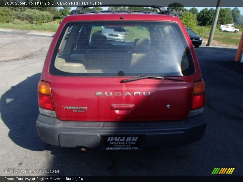 Canyon Red Pearl / Beige 2000 Subaru Forester 2.5 L